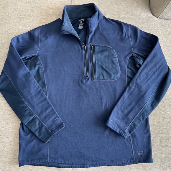 REI Other - REI Co-op Men’s 1/2 Zip Fleece Lined Pullover Navy Blue XL